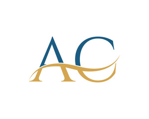 Initial letter AC, AC letter logo design