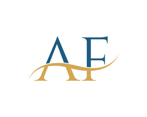 Initial letter AF, AF letter logo design