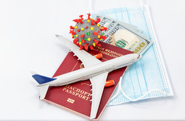 Fototapeta premium Restrictions on air travel due to the coronavirus epidemic