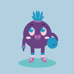 cute bilberry character