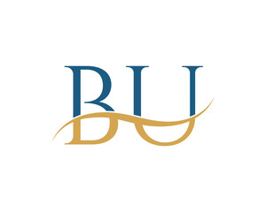 Initial letter BU, BU letter logo design