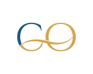 Initial letter CO, CO letter logo design