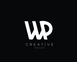 Creative Minimalist Letter WP Logo Design | Minimal WP Icon