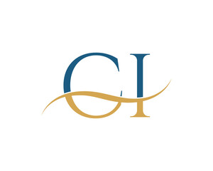 Initial letter CI, CI letter logo design