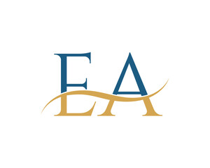 Initial letter EA, EA letter logo design