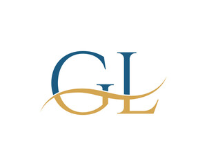 Initial letter GL, GL letter logo design
