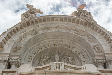 modern office building with sky mexico, paisaje urbano, urban, architecture, Ciudad de México sky artdeco artnovo eclectico, Centro Historico, Downtown Mexico City