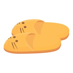 Cat slippers icon. Cartoon of Cat slippers vector icon for web design isolated on white background