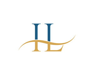 Initial letter IL, IL letter logo design
