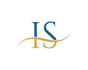 Initial letter IS, IS letter logo design