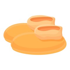 Slippers socks icon. Cartoon of Slippers socks vector icon for web design isolated on white background