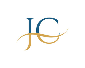 Initial letter JC, JC letter logo design