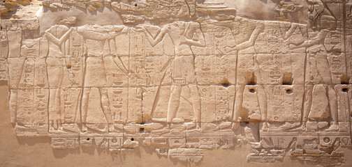 Fototapeta premium a piece of rock from egypt more than a thousand years old with hieroglyphs