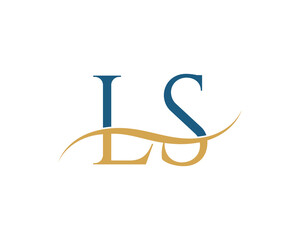 Initial letter LS, LS letter logo design