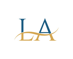 Initial letter LA, LA letter logo design