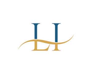 Initial letter LI, LI letter logo design