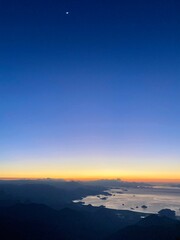 sunset over the sea