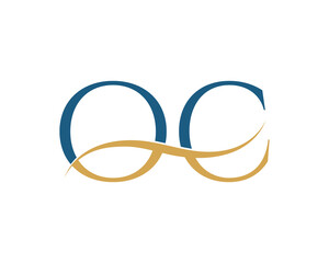 Fototapeta premium Initial letter OC, OC letter logo design