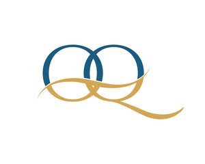 Initial letter OQ, OQ letter logo design