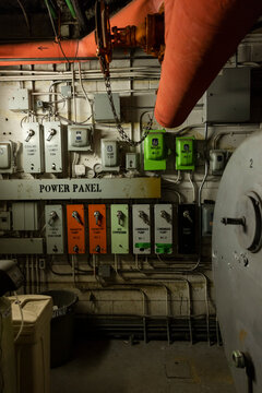 Electrical Control Room Of Outdated Building