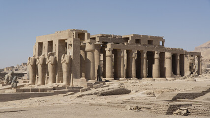 Ramesseum temple in Luxor , Egypt