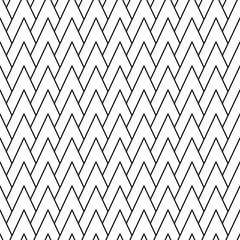 Simple monochrome mountains. Vector seamless triangles.