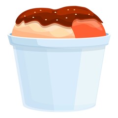 Large ice cream icon. Cartoon of Large ice cream vector icon for web design isolated on white background
