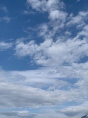 Half cloudy, half sunny day 