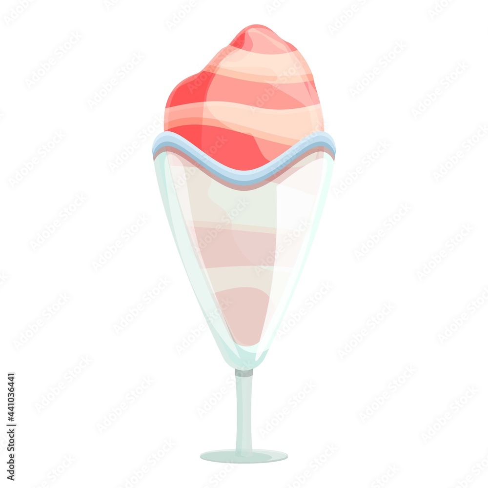 Poster mixed ice cream icon. cartoon of mixed ice cream vector icon for web design isolated on white backgr