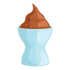 Brown ice cream icon. Cartoon of Brown ice cream vector icon for web design isolated on white background