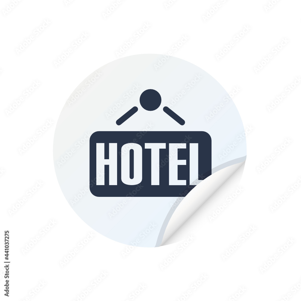 Wall mural hotel sign - sticker