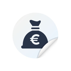 Money Bag Euro - Sticker