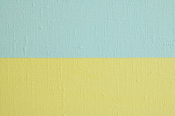Blank turquoise and beige canvas texture background, art and design background. 