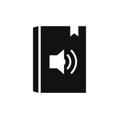 Audiobook icon design isolated on white background. Vector illustration