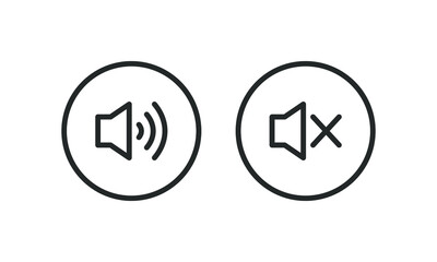 Audio, sound, speaker icon design isolated on white background. Vector