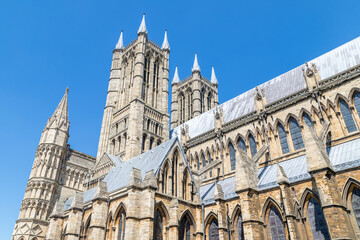 Fototapeta na wymiar Stunning architecture on Lincoln cathedral