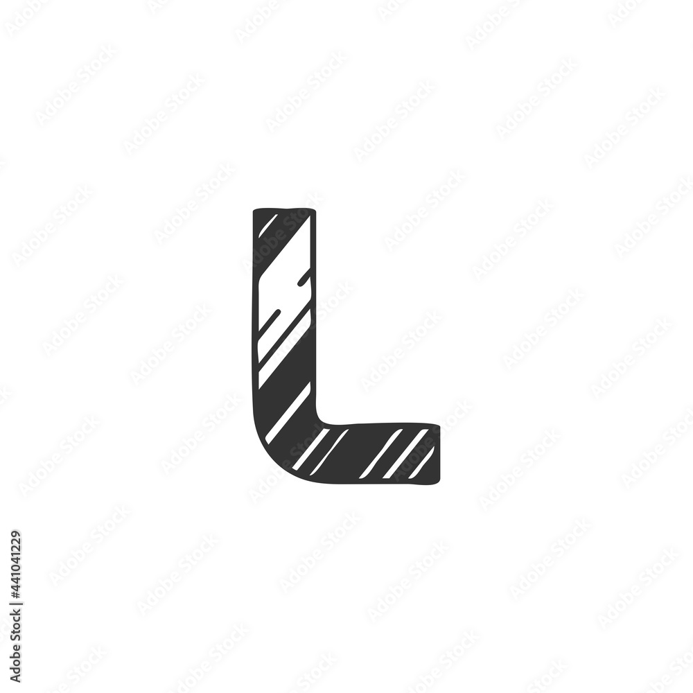 Canvas Prints Abstract Initial Letter L Logo icon, Monogram art style design.