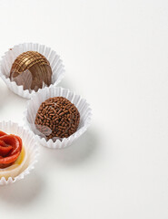 Brazilian sweet type with white background. 