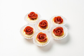 Brazilian sweet type with white background. 