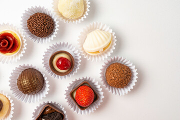 Brazilian sweet type with white background. 