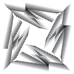 Geometric dynamic pattern, abstract halftone lines background.
