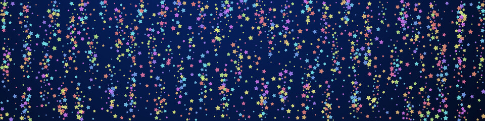 Festive ravishing confetti. Celebration stars. Col - obrazy, fototapety, plakaty