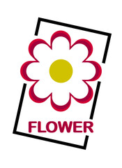 vector flower icon with its 8 crowns