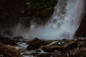 waterfall in the mountains