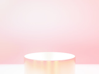 The podium is realistic. 3d rendering.