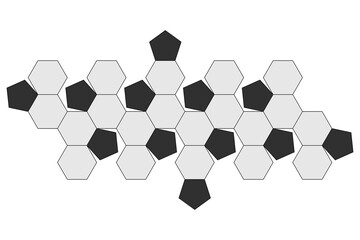 Classic soccer ball paper template. Vector illustration