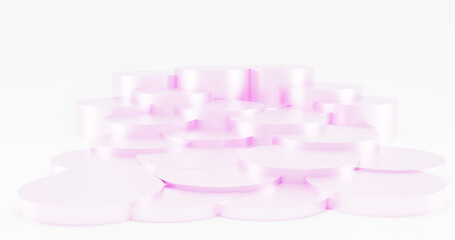 The podium is realistic. 3d rendering.