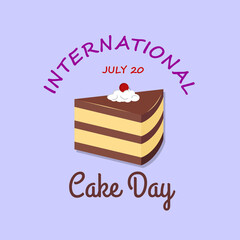 International Cake Day greeting card, poster or banner. Vector Illustration