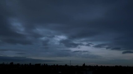 Afternoon time lapse in the city of Buenos Aires Argentina getting dark