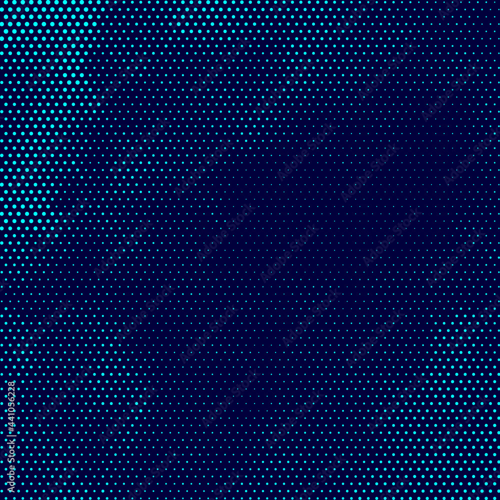 Poster abstract modern background with halftone element and blue neon color
